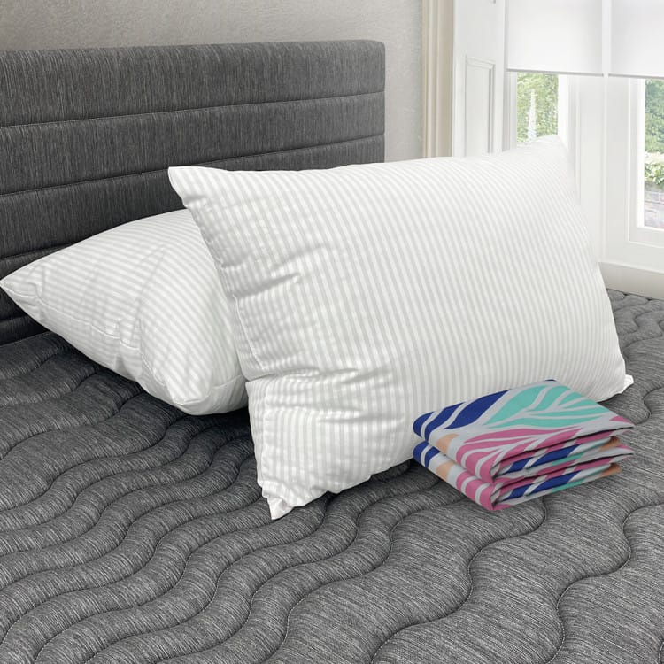 Combo 2 Almohadas Polycotton + Fundas