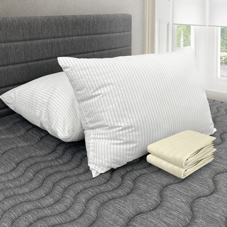 Combo 2 Almohadas Polycotton + Fundas