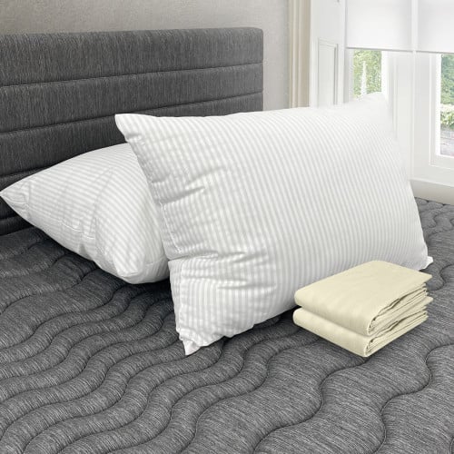 Combo 2 Almohadas Polycotton + Fundas
